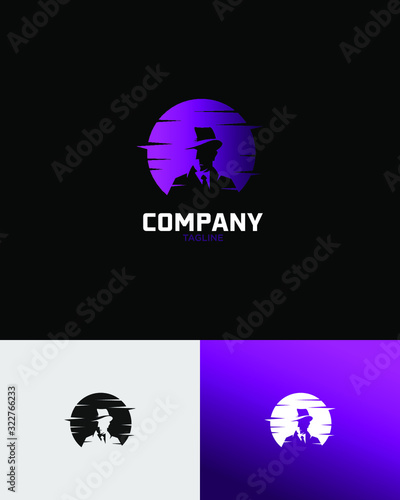 mysterious man logo