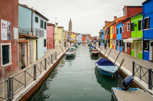 Color and beautiful streets in Burano, Venice, Italy, Europe. © Jordi Romo