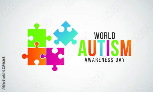 Vector illustration on the theme of World Autism awareness Day observed on April 2nd every year.