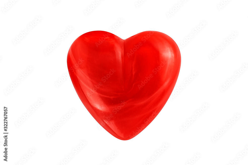 Red hearts on white background, isolated