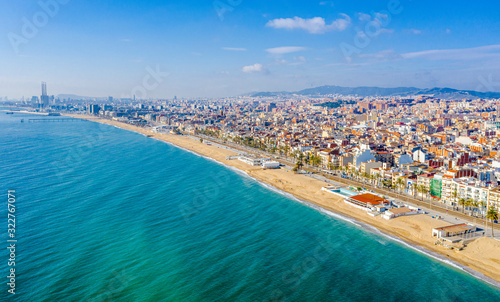 Photography Badalona Spain Coast and Beach. Spain