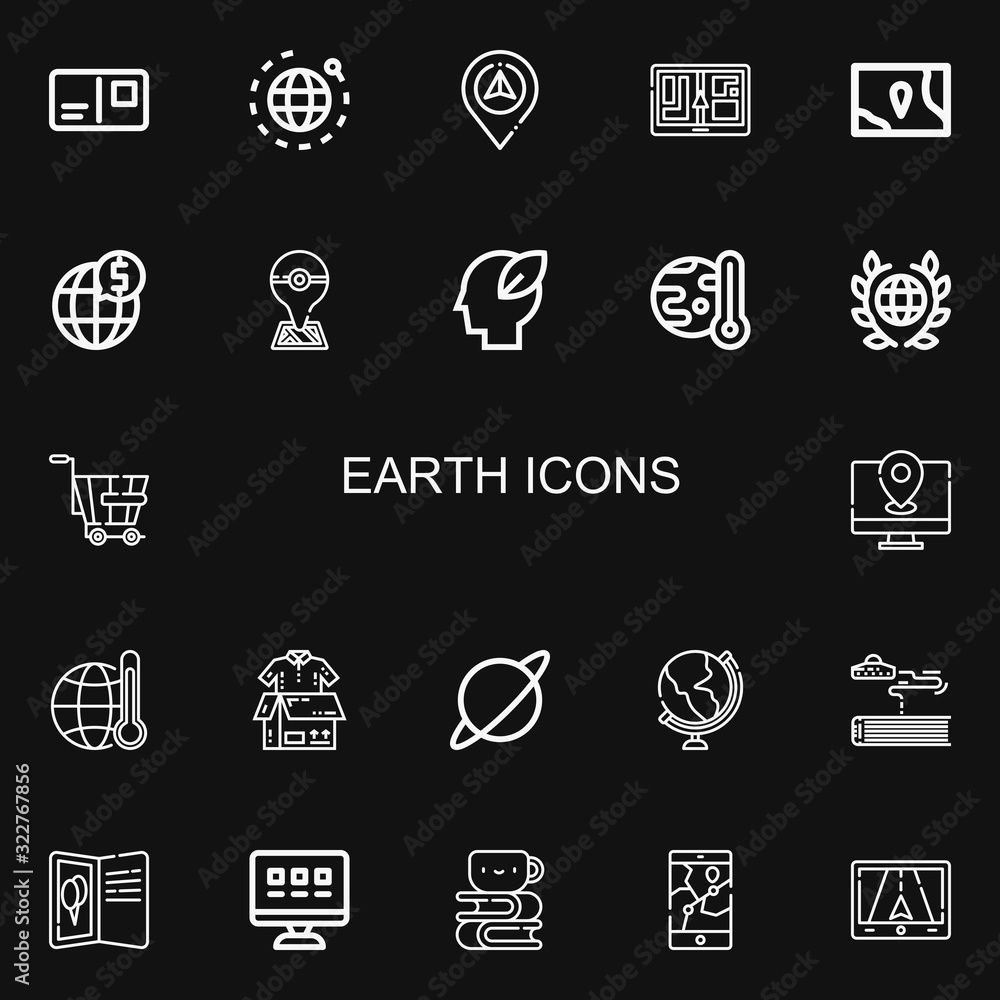 Editable 22 earth icons for web and mobile Editable 22 earth icons for web and mobile