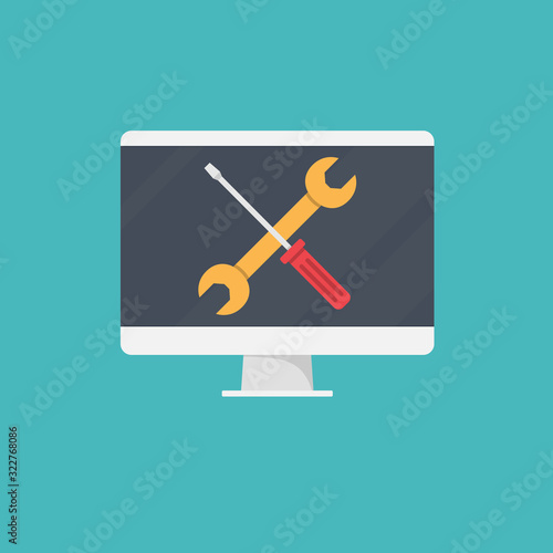 monitor flat icon