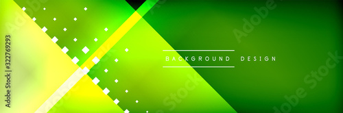 Abstract background - squares and lines composition created with lights and shadows. Technology or business digital template