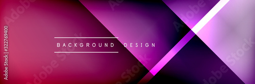 Abstract background - squares and lines composition created with lights and shadows. Technology or business digital template