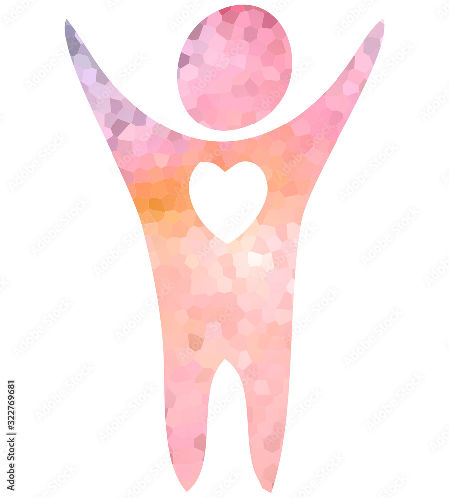 Opening the heart - abstract pink glamour art Opening the heart - abstract pink glamour art
