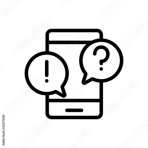 Help the icon vector. Thin line sign. Isolated contour symbol illustration