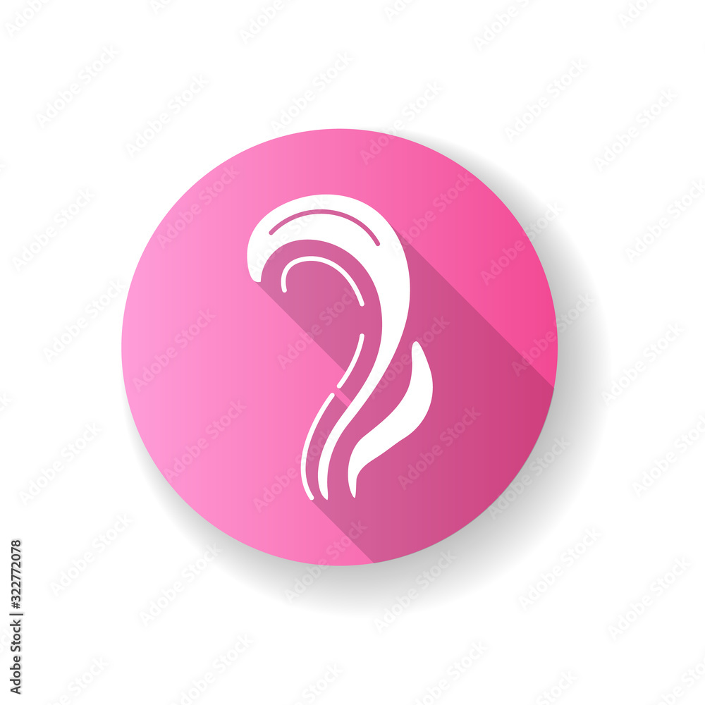 Bad smell pink flat design long shadow glyph icon. Perfume scent. Toxic gas, stench. Fragrance curves. Dirty air, emission. Smoke stream, fume swirls, evaporation. Silhouette RGB color illustration Bad smell pink flat design long shadow glyph icon. Perfume scent. Toxic gas, stench. Fragrance curves. Dirty air, emission. Smoke stream, fume swirls, evaporation. Silhouette RGB color illustration