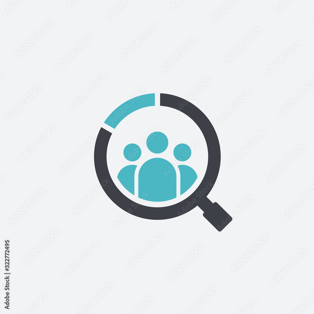 people logo with finder concept people logo with finder concept