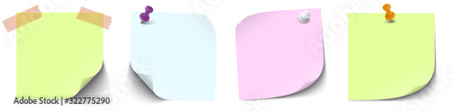 collection of colored sticky papers