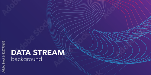 Data stream background. Datacenter grid and bigdata background vector