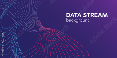 Data stream background. Datacenter grid and bigdata background vector