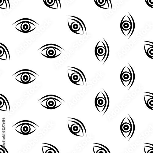 Eye Icon Seamless Pattern