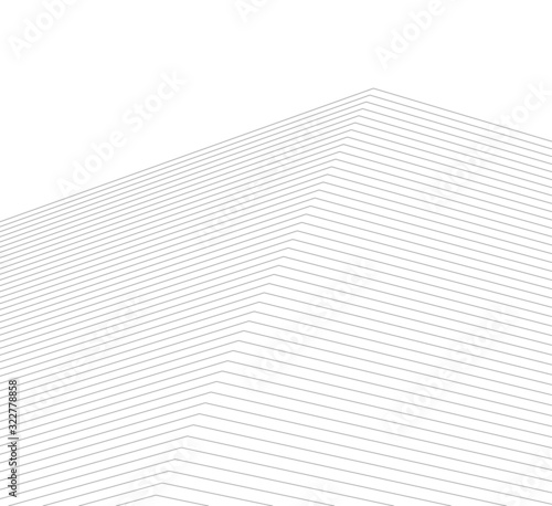 architecture geometric background, abstract lines 3d