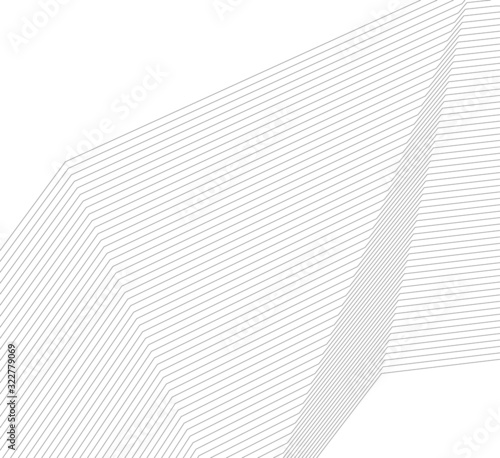 architecture geometric background, abstract lines 3d
