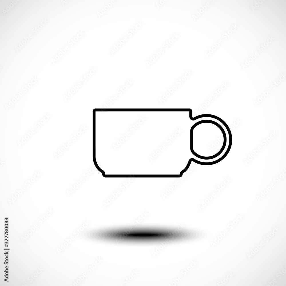 Mug line icon. Vector illustration. Mug line icon. Vector illustration.