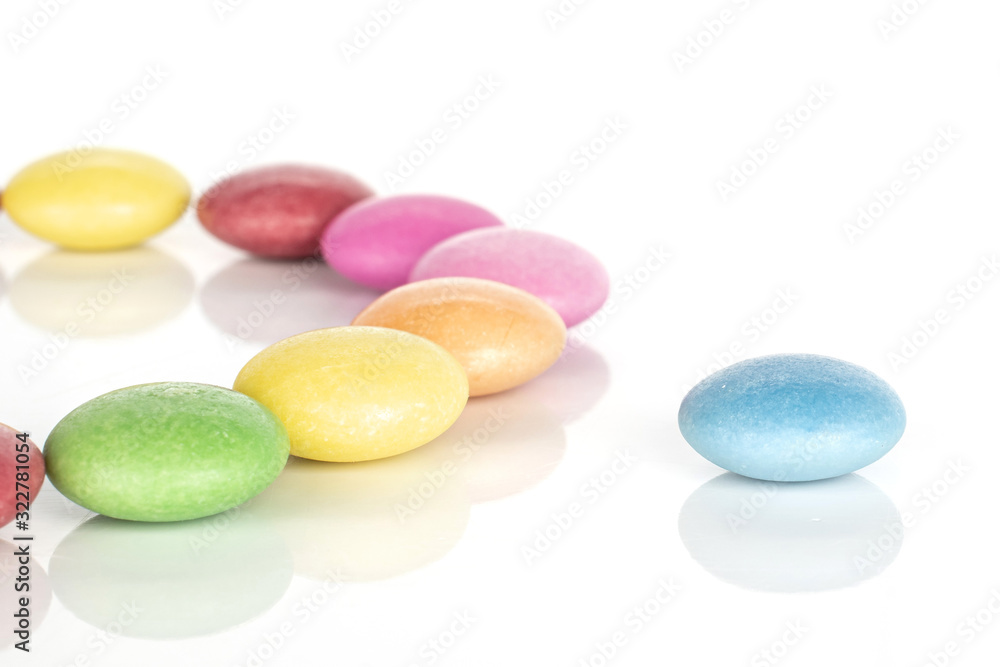 Lot of whole sweet colourful candy isolated on white background Lot of whole sweet colourful candy isolated on white background