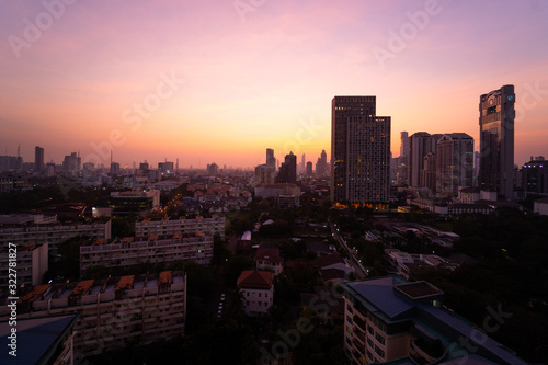 Bangkok Skyline at Sunset