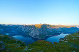beautiful fjord in trolltunga,  norway