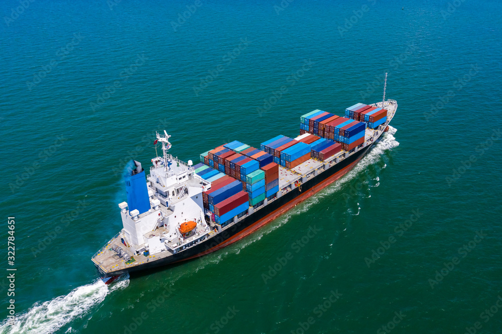 containers ship import and export international  businesses services