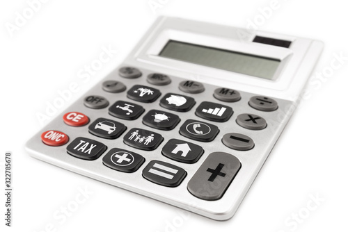 Calculator with household expenses © claudiovaldes
