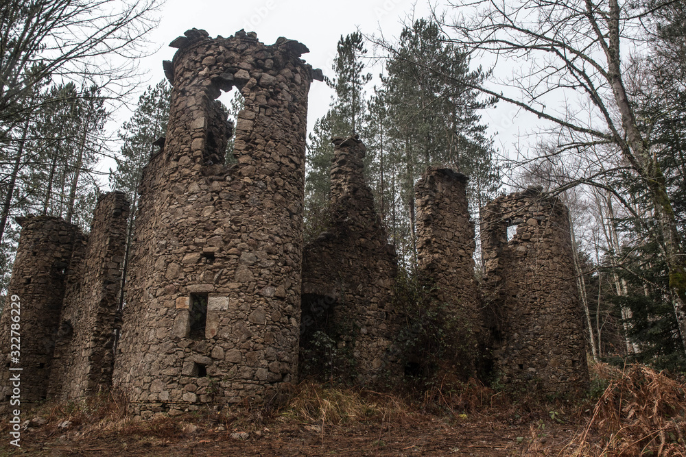 Abandoned castle in the heart of the national park