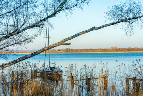 Fototapeta Naklejka Na Ścianę i Meble -  The tranquil Weltynskie Jezioro lake near Gryfino in Poland