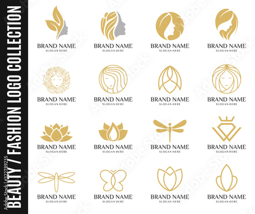 set of best beauty / fashion logo collections, perfect for company logo or branding.