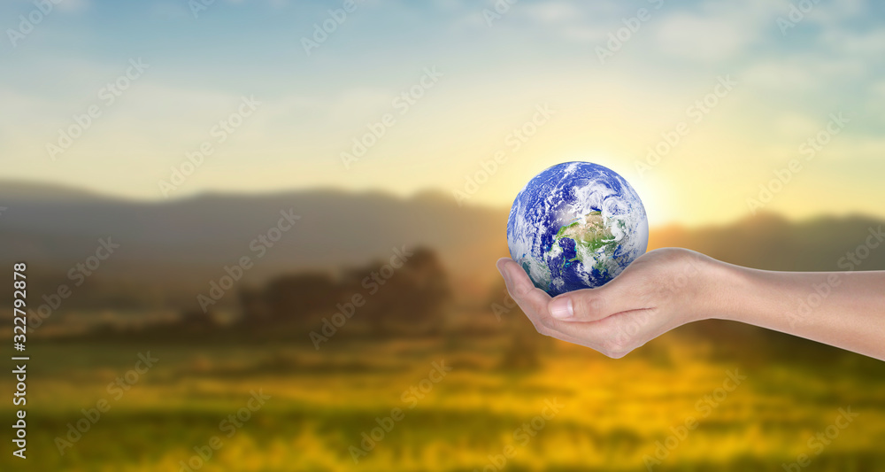 Globe ,earth in human hand. Earth image provided by Nasa Globe ,earth in human hand. Earth image provided by Nasa