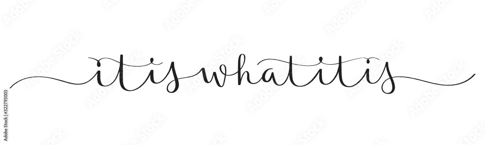 IT IS WHAT IS IS black vector brush calligraphy banner with swashes IT IS WHAT IS IS black vector brush calligraphy banner with swashes