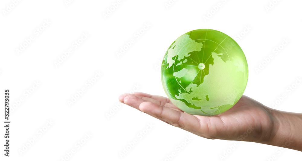 Globe ,earth in human hand. Earth image provided by Nasa Globe ,earth in human hand. Earth image provided by Nasa