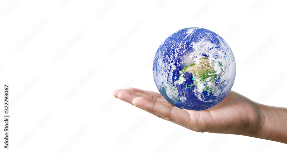 Globe ,earth in human hand. Earth image provided by Nasa Globe ,earth in human hand. Earth image provided by Nasa