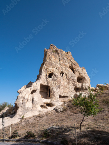 Stone houses of Goreme village in Cappadocia, Turkey