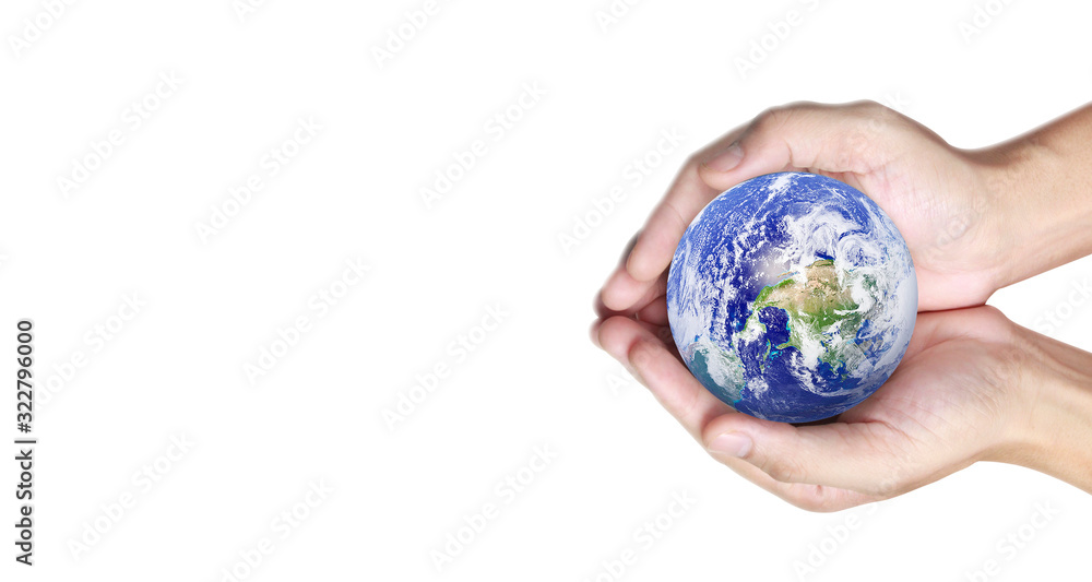 Globe ,earth in human hand. Earth image provided by Nasa Globe ,earth in human hand. Earth image provided by Nasa