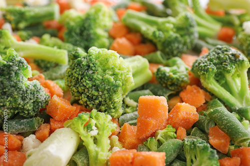 Frosen vegetables. Close up