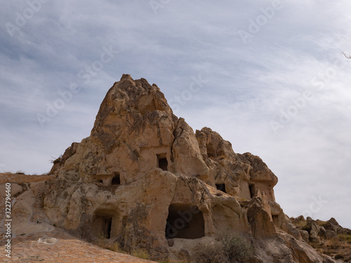 Stone houses of Goreme village in Cappadocia, Turkey