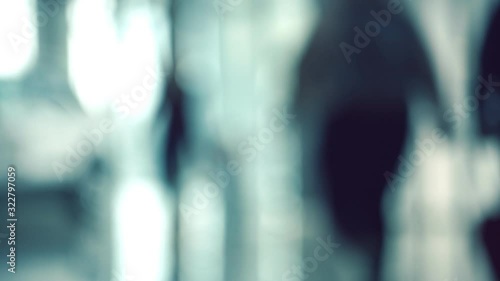 Background of defocussed people in airport. Abstract blur scene. light and moving bokeh. 