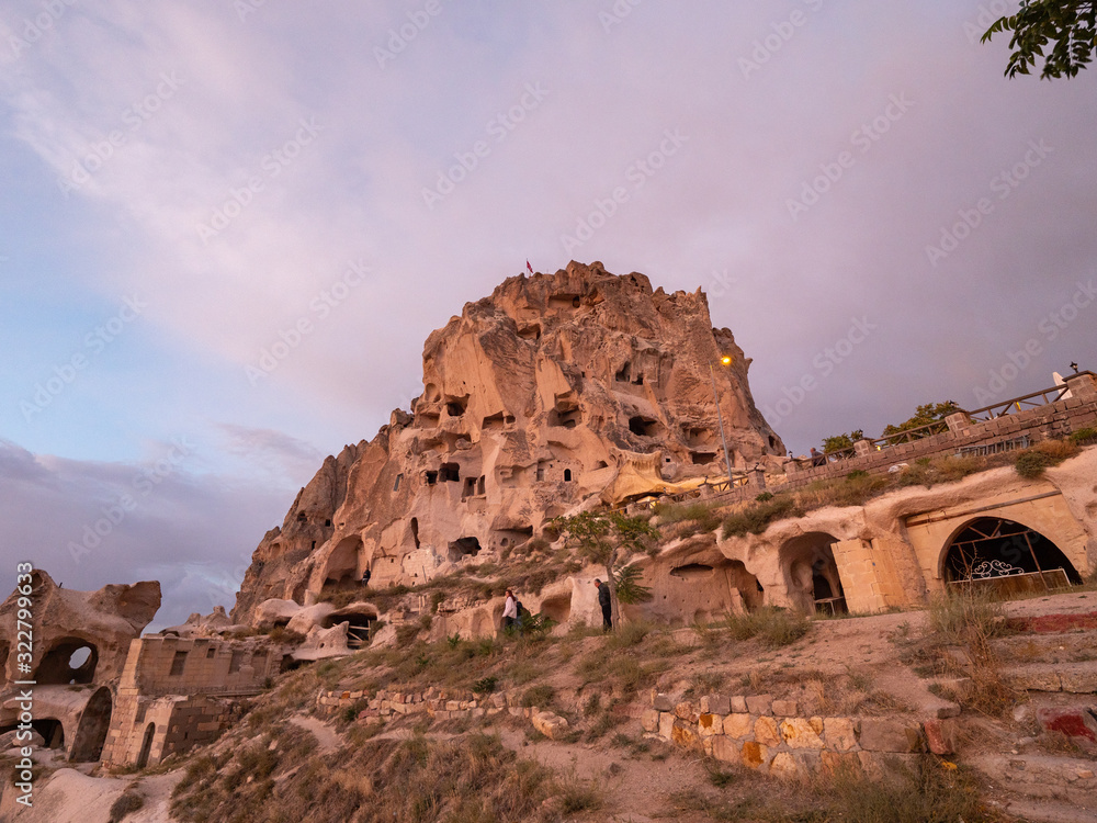 Rock formations at Cappadocia from Uchisar Castle, Nevsehir, Turkey