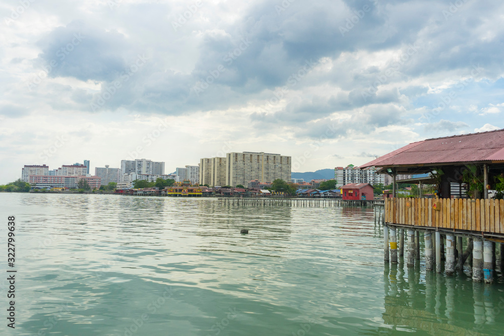 View of Pangkalan Raja Tun Uda Ferry Terminal in Penang, Malaysia