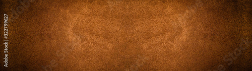 Bilde på lerret old brown rustic leather - background banner panorama long