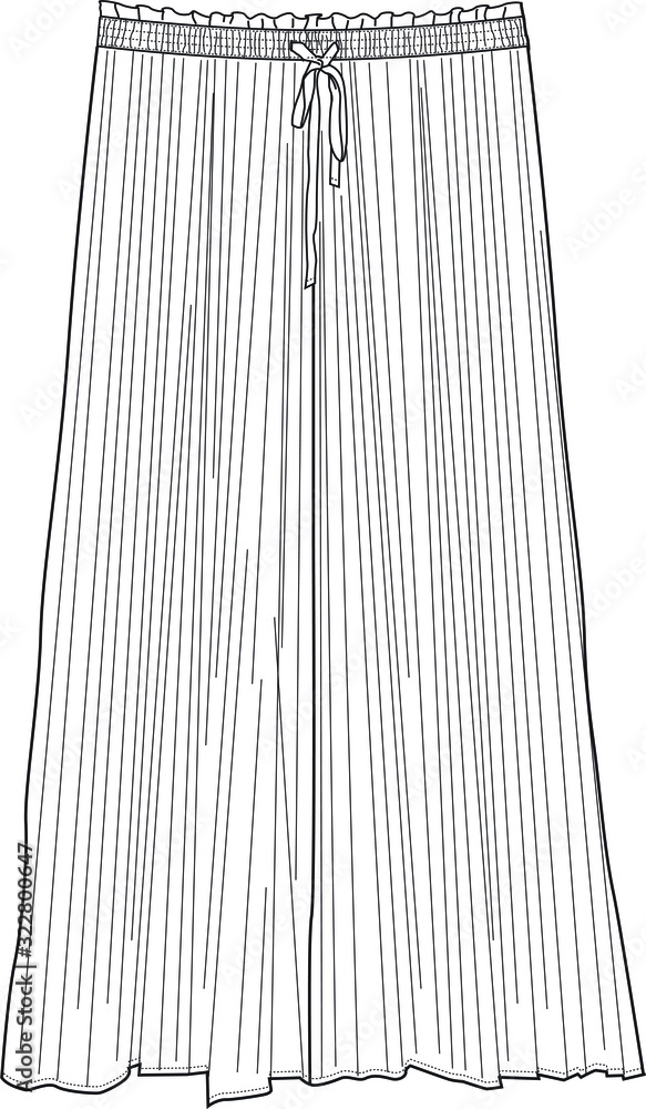 pleated pants, woman pants, vector, apparel template pleated pants, woman pants, vector, apparel template