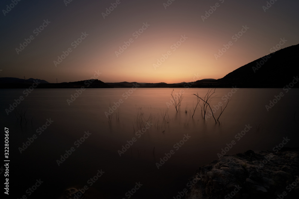 Sunset at the Guadalteba Reservoir