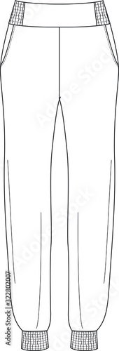 elasticized waist, pants, 