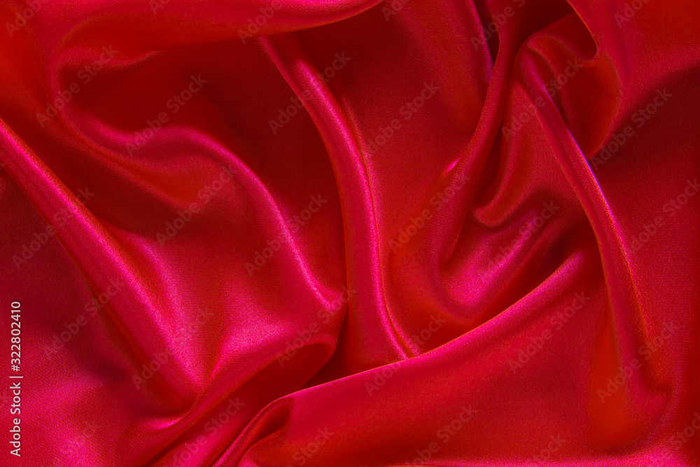 Red cloth waves background texture. Red cloth waves background texture.