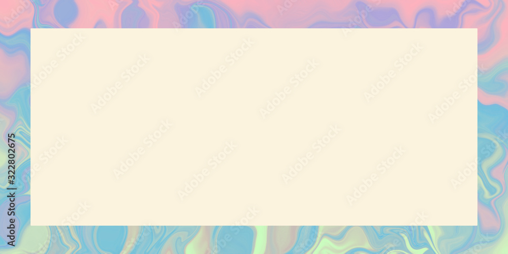 Fototapeta premium An abstract wavy iridescent border background image.
