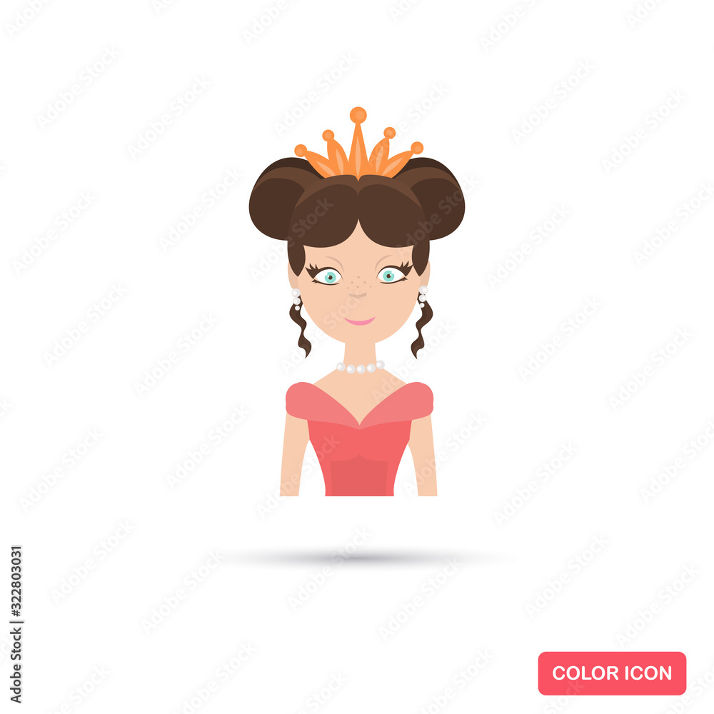 Young fairy tale princes Fairy tale castle color flat icon for web and mobile design Young fairy tale princes Fairy tale castle color flat icon for web and mobile design