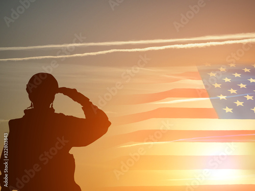 Fototapeta Greeting card for Veterans Day , Memorial Day, Independence Day