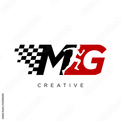 mg logo design vector icon