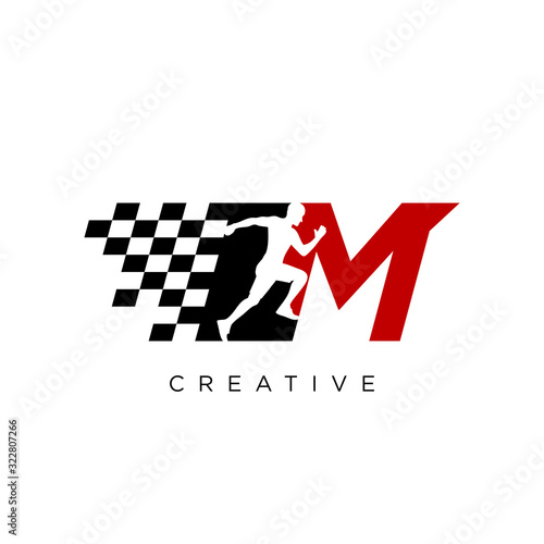 m or lm logo for company