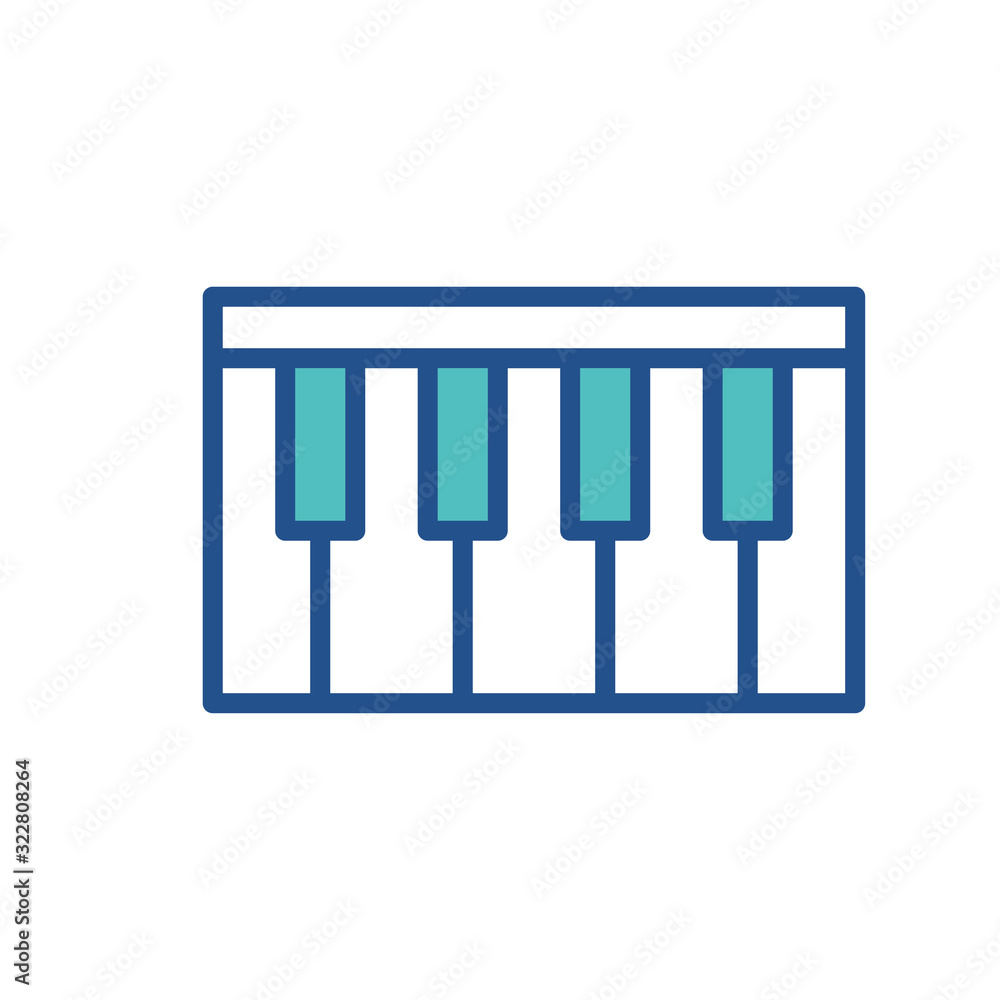 PIANO icon design, flat style icon collection PIANO icon design, flat style icon collection